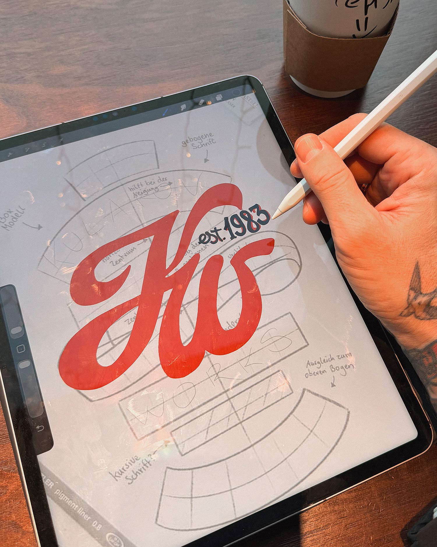 Отрисовка логотипа Kulakov Works 