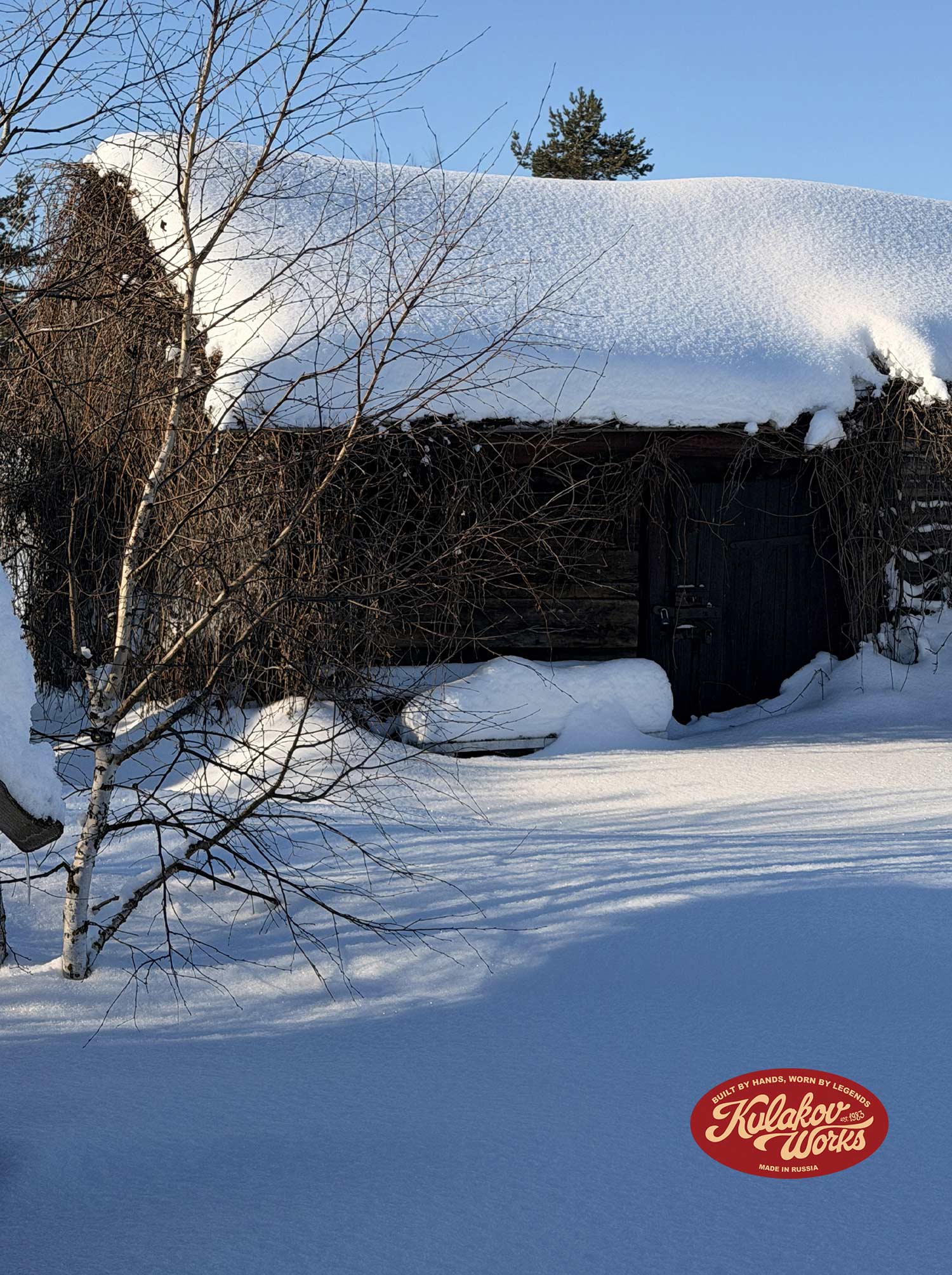 Деревенский сарай из моего детства в снегу