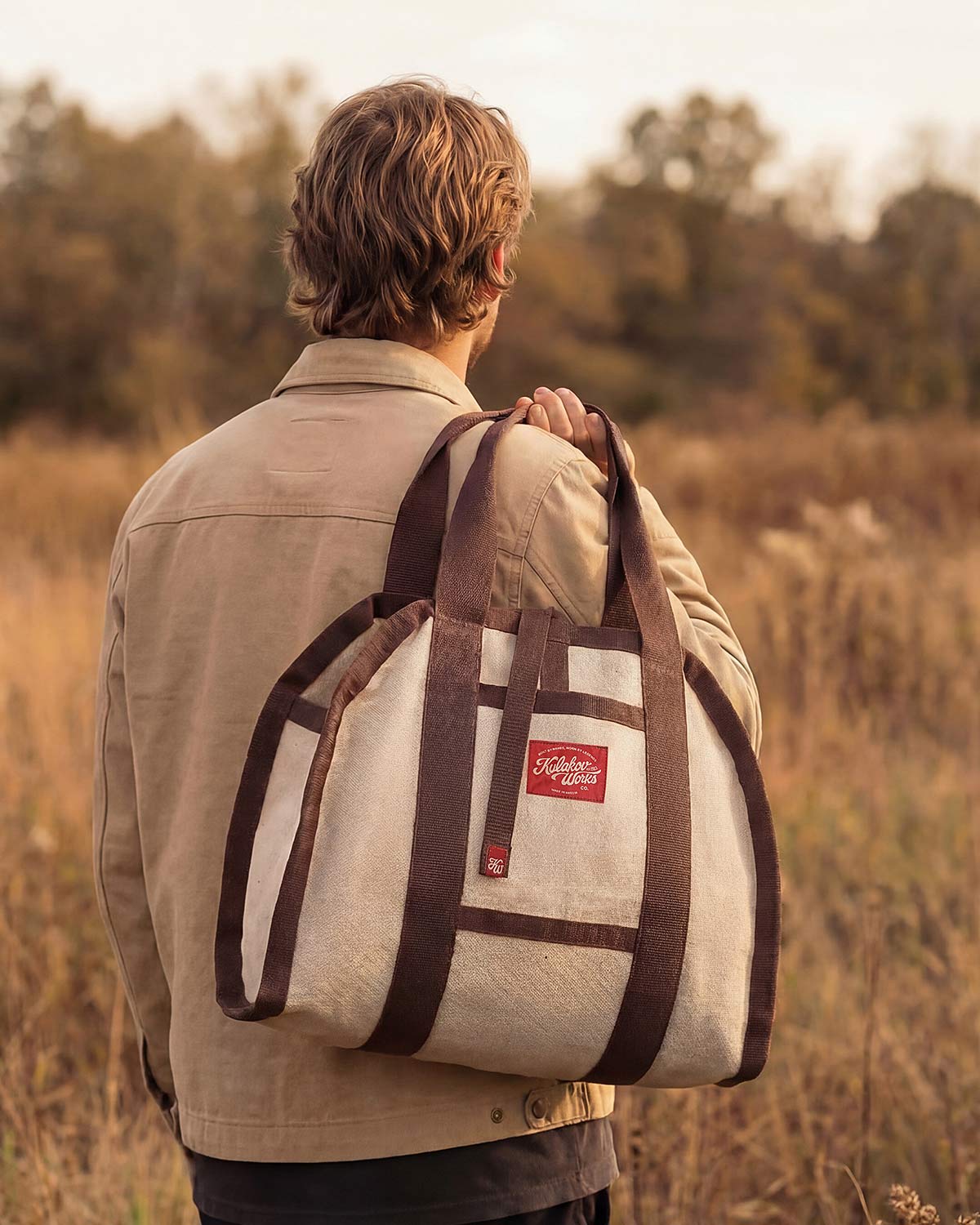 Брезентовая прочная пляжная сумка ТУВА