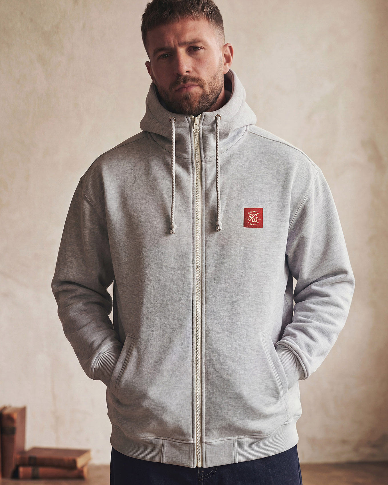 Серая худи на молнии Kulakov Works 