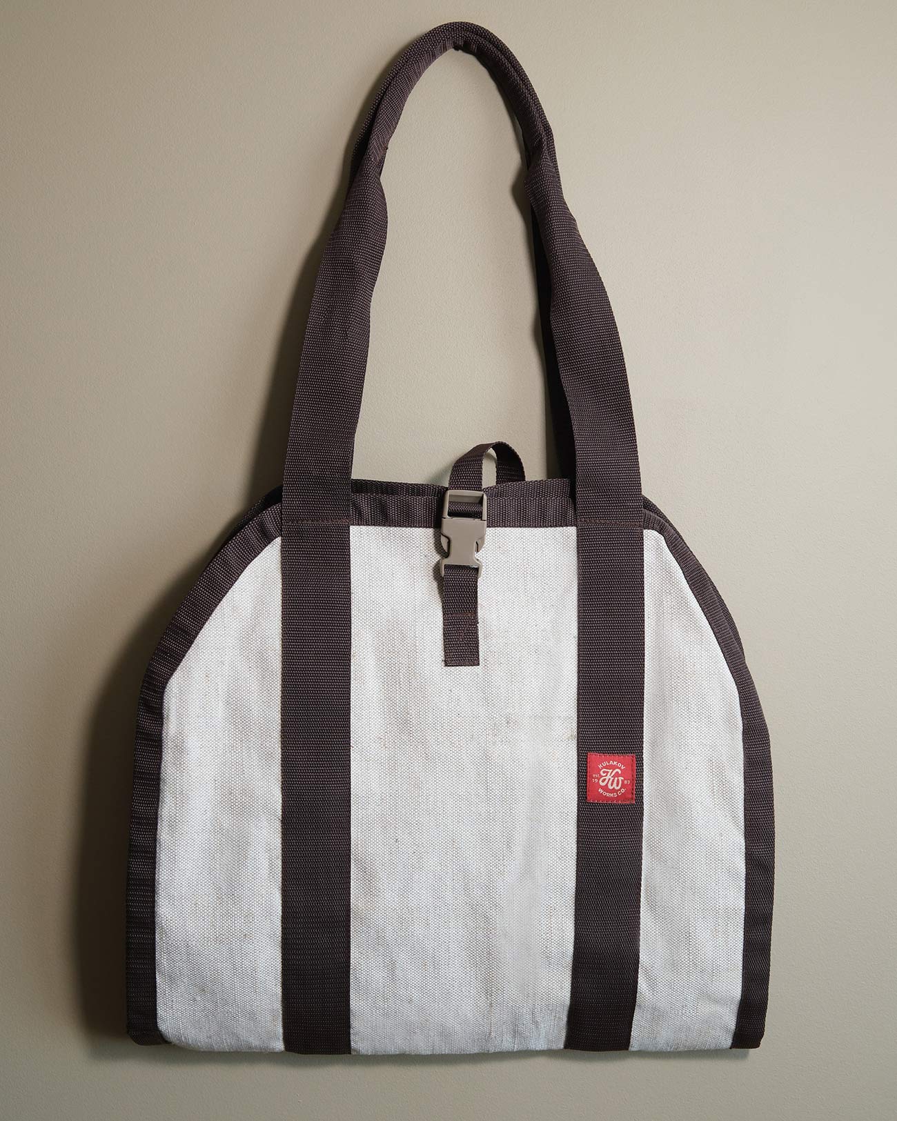 Сумка для дров с длинными ручками и застежкой